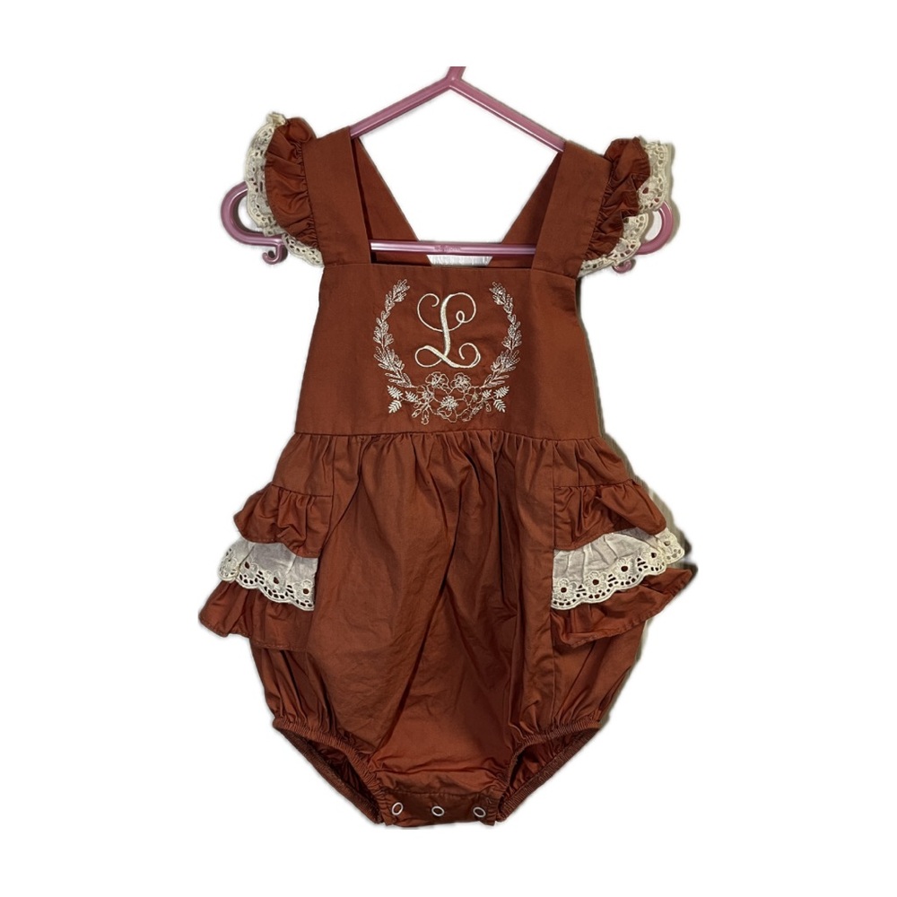 Ricrac & Ruffles Darling Mae Baby Romper One Piece - Size 24M / 2T